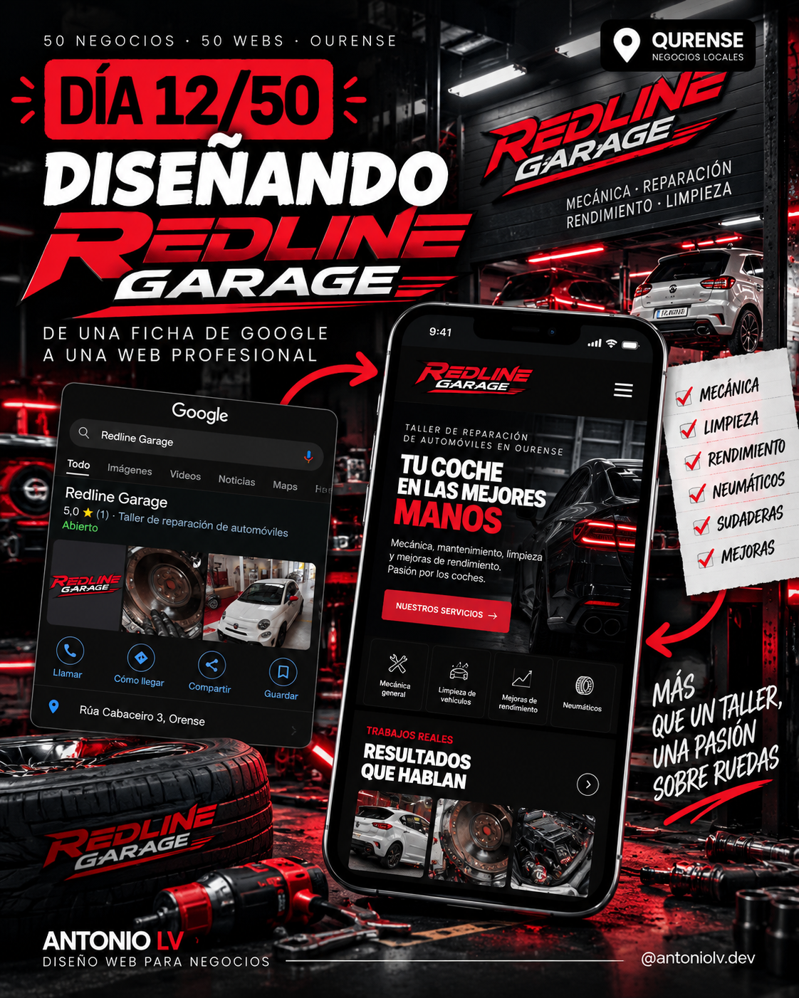Web de Redline Garage